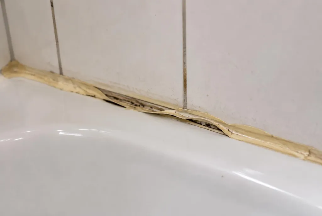Kitbedrijf Uddel – loslatende kit naast het bad